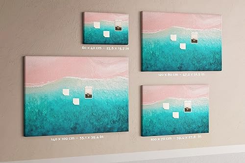 Tableau liège horizontal 120x80 cm en bois design Plage de sable - 6