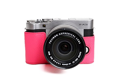 Sac appareil photo FUJIFILM X-A3 cuir véritable souple, idéal pour vos reportages et voyages