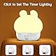 Cuteefun Digitaler Wecker mit Licht, Bunny Nachtlichter für Kinder, Wiederaufladbare Wecker Digital, Dual Alarme, Snooze, 9 Farbmodi, Berührungssensor Nachtlicht Dimmbar für Raumdekoration