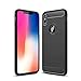 Produktbild SsHhUu Apple iPhone XS Max 2018 (6.5") Hülle, Carbon Fiber Design Look Ultra Slim Leicht Anti-Scratch Stoßfest Hülle Gummi TPU Phone Case für Apple iPhone XS Max 2018 (6.5") Schwarz