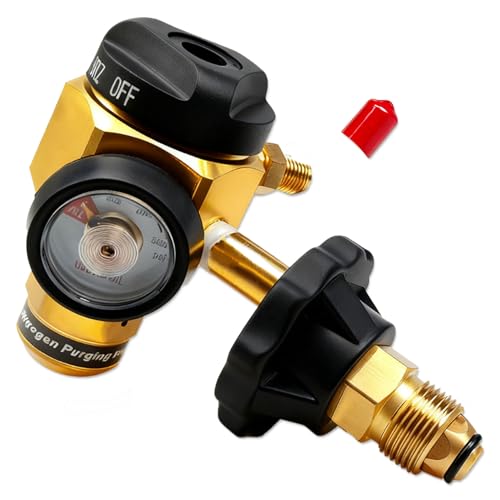VN-650 Nitrogen Purging Regulator Hvac, Nitrogen Purge Control Valve Regulator w/650PSI - 4-Position Flow Control (TST/PRG/BRZ/OFF) Meter Hybrid Design, for Leak Testing and Welding Protection
