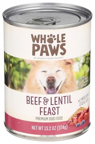 Image of Whole Paws, Wet Dog Food, Beef & Lentil Feast, 13.2 Ounce