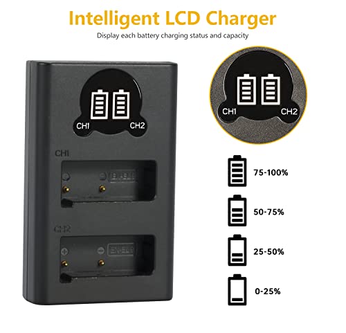 Cargador Dual USB con 2 Baterías EN-EL9 para Cámaras Nikon D40 D60 y D3000 4
