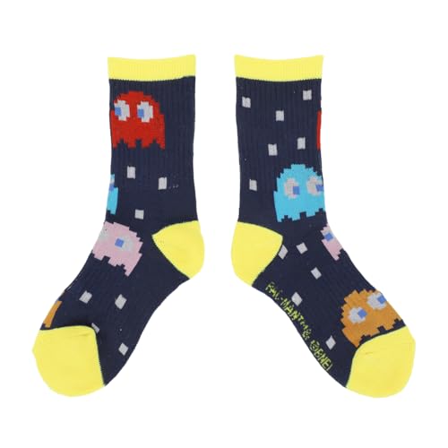 Pacote com 3 meias masculinas Pac-Man, Pac-man Kids, Tamanho Único
