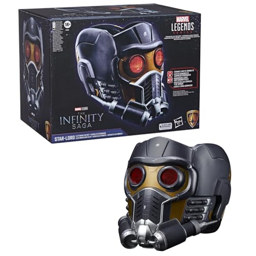 Marvel Legends Series Star-Lord Premium Electronic Roleplay Helmet with Light and Sound FX Guardians of The Galaxy Adult Roleplay Gear
