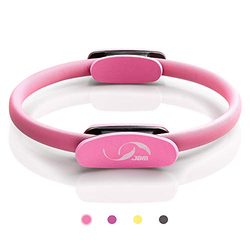 JBM 13 Inch Pilate Circle, Exercise Yoga Pilates Magic Circle with Dual Grip Handles for Fitness Training (Yellow)