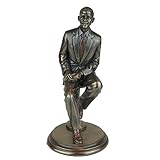 8 Inch Figure Seated President Barak Obama Burnished Bronze Hue