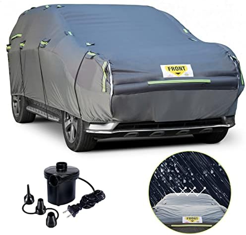 WARSUN Airtight Hail Car Cover with Thickened Real PVC Airbag Heavy Duty Anti-Hail Car Cover Protection for SUV Sedans Length Between 166-198 Inches(with Air Pump)