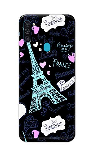 Image of PRINTFIDAA Lovers Famous Place Eiffel Tower in Paris Printed Designer Hard Back Case Cover for Samsung Galaxy M11 / Samsung A11, SM-M115F / DSN -(SS) MVN1003