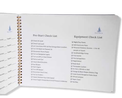 Direct 2 Boater's Captain's Log Book - Spiral Bound Nautical Diary With Blue Flexible Cover - 100 Pages - Ideal Boat Journal/Sailing Notebook, Boater Logbook Gift, Yacht Captain Log Book Journal #TOP3