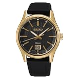 seiko pepsi watch GEHÄUSE MIT GOLDAUFLAGE: Das Gehäuse der Uhr ist aus robustem Edelstahl gefertigt. Eine Goldauflage sorgt für die hochwertige, elegante Optik und verleiht dem Gehäuse einen edlen Glanz.