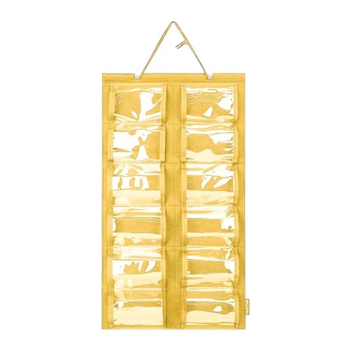 Vaveren Karate Belt Display Holder, Lightweight Collection Taekwondo Belts Storage Organizer, Yellow