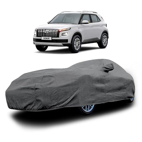 Image of Heavy-Duty Car Cover for Compatible with Hyundai Venue (2019 to 2025 All Models) Deluxe Car Protection Cover - Waterproof & UV-Resistant All-Season Exterior Protection