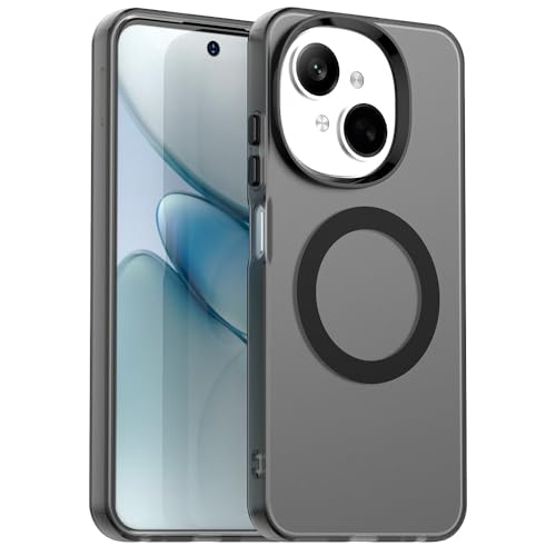 Case �Ή��@�� for Tecno Spark Go 1S �X�}�z�P�[�X [TPU + �}�O�l�b�g�����O]-black