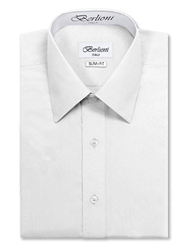 Italy Men's Long Sleeve Premium Slim Fit Dress Shirt