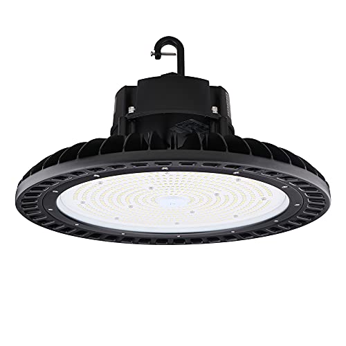 Dephen 240W UFO Led Light-33600Lm Led Shop Light (1000W HID/HPS Equiv.) 5000K UL-Listed 1~10V Dimmable High Bay Led Lights with Hook for Garage Shop Gym UFO LED High Bay