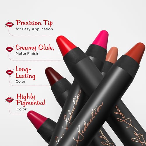 Image of Glam21 Lip Seduction Non- Transfer Crayon Lipstick up to 12 Hours Stay | Lightweight & Longlasting|Creamy Matte | Smudge Proof - 3.6gm|Expresso-18 (Matte)