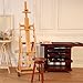 VISWIN Studio H-Frame Easel, Tilting Flat & Adjustable Beech Wood Art Easel for Painting, Movable Large Easel Stand for Adults, Artists, Hold 1 or 2 Canvas up to 78