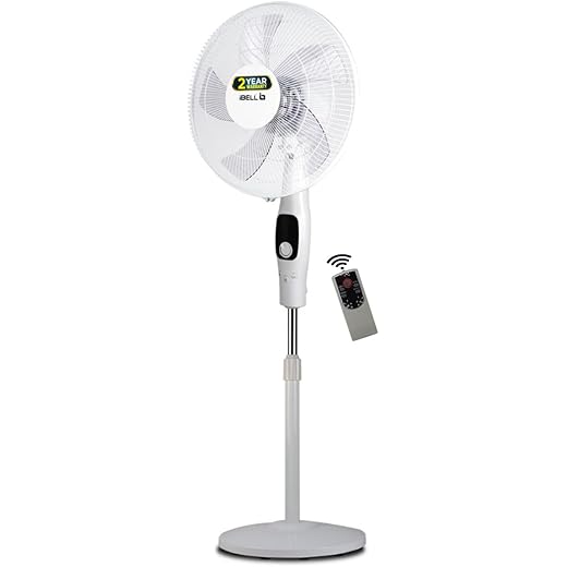 IBELL CLASSY P16 SB WHITE Pedestal Fan 5 Leaf with Remote an