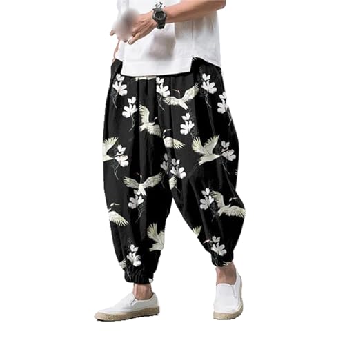 Pantalon de survêtement grue chinoise pour un look hip hop détendu