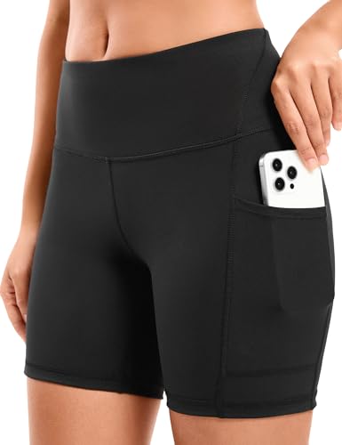 CAMBIVO Leggins Corti Sportivi Donna Vita Alta, Shorts per Palestra e Yoga, Traspiranti e Non Trasparenti, Ideali per Il Fitness e l'uso Quotidiano, S