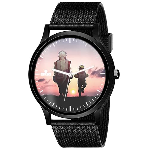 AROA Watch New Watch for Jiraiya Walking with Naruto Model : 985 Black Metal Type Analog Black Strap Watch Pink Dial for Men Stylish Watch for Boys- (B0CGF7TBTT) Amazon Price History, Amazon Price Tracker