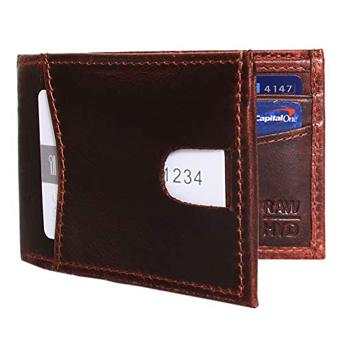 Mens Wallet Bifold Leather - Real Leather Wallets for Men - Gift Box Included