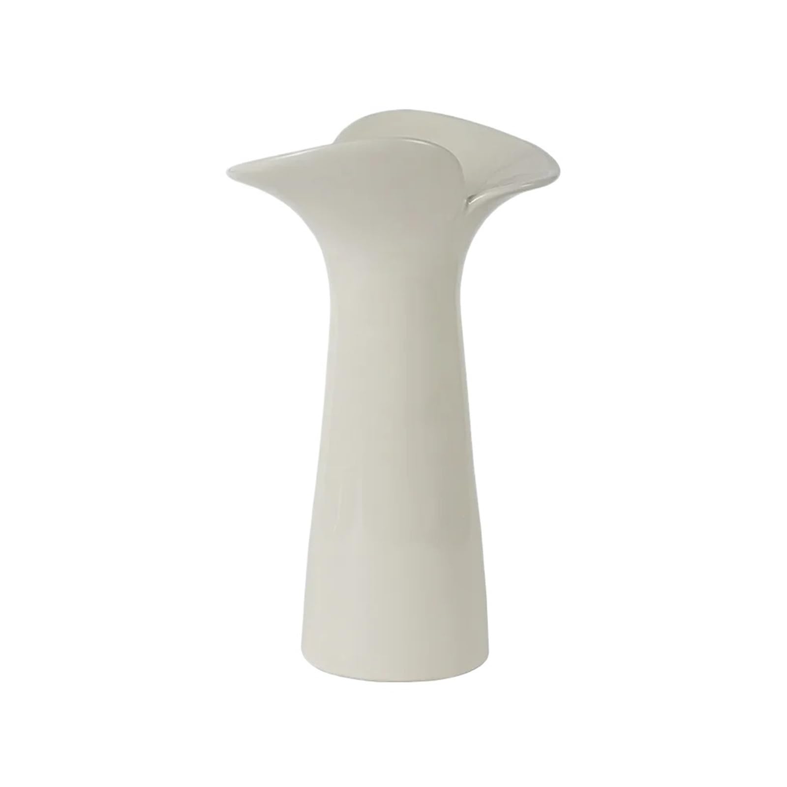 Ceramic Decorative Vase Light Luxury Hydroponic Flower Arrangement Rural Home Decoration Vases Decor(White L)
