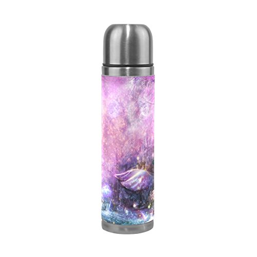 TIZORAX Taza de Vacío de Doble Pared con Diseño de Mariposas de Hada y Bosque con Aislamiento...