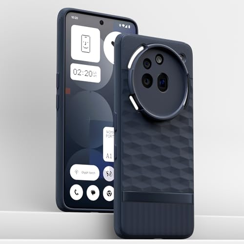 Image of Amazon Basics Back Cover for Nothing Phone 3a Pro 5G | Full Camera Protection | TPU Soft Flexible Shockproof Bumper Case(Blue)