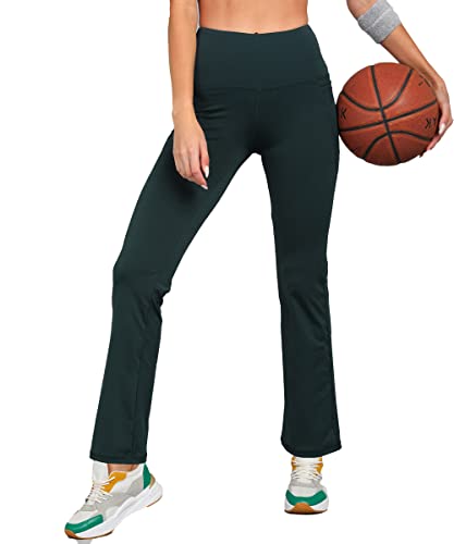 Image of Rock Paper Scissors Premium Flare Gym Pants High Waist Stretchable Flared Leggings with Pockets Gym wear /Active Wear Tights Yoga Pants Womens Workout Tights Gym Tight Black