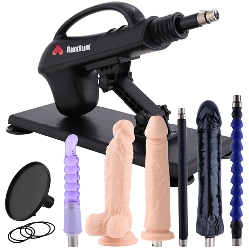 Sex Machine Thrusting Automatic Dildo Machine, Sex Machines Thrusting Sex Machine for Men Women with 7 Attachments 3 XLR Connector, Auxfun Love Machine with Suction Cup Adapter
