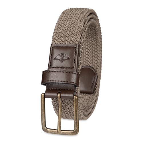 Dockers Mens Stretch Web Fabric Casual Belt Light Brown Medium