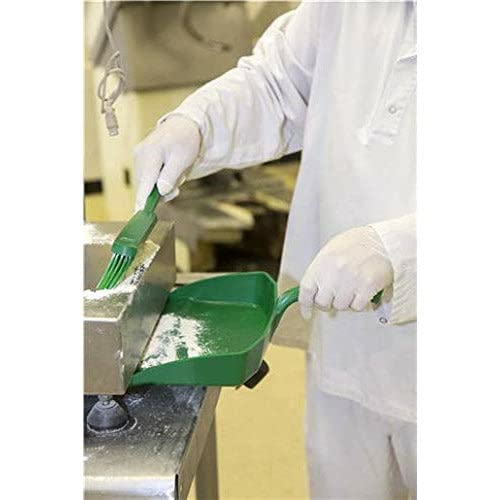 Image of Vikan 45875 Bench Cleaning Brush, Polypropylene /Polyester Soft Bristle Dustpan Brush & Sweeper With Handle, 14-Inch, White