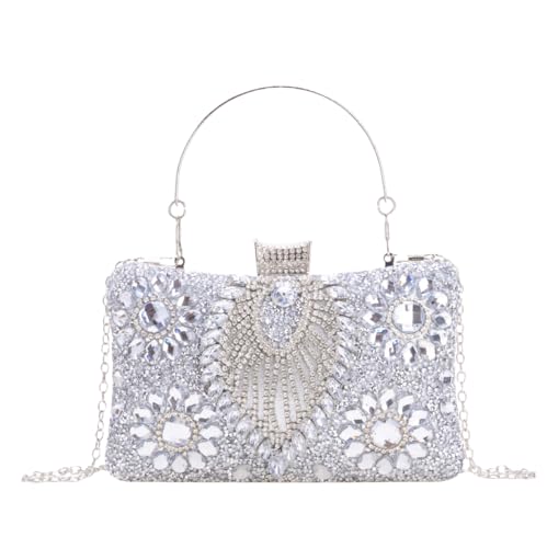 Women Evening Handbag | Rhinestone Crystal Purse and Clutch Purses for Women | Formal Shoulder Bag