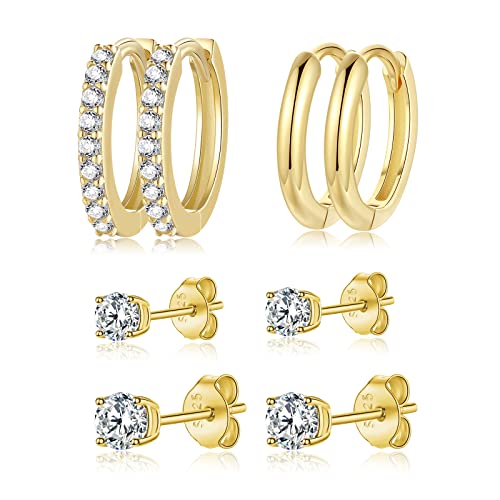 WOVEE Set Orecchini Donna di 4 Paia, Orecchini