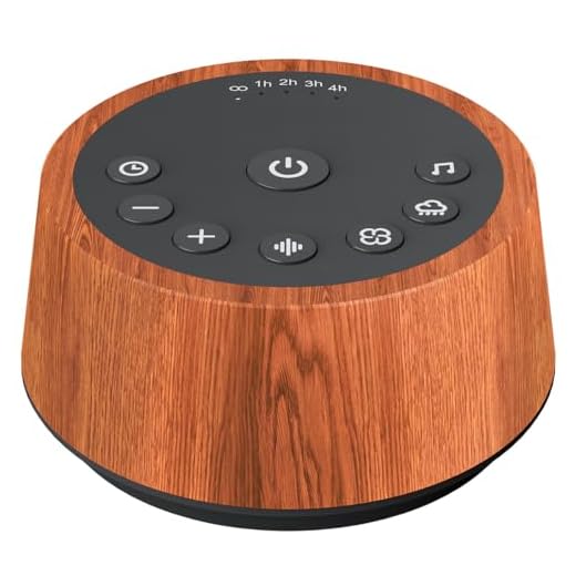 Color Noise Sleep White Noise Sound Machines 25 Soothing Sounds 32 Volume Levels 5 Timers and 4 Sound Categories Memory Function for Everyone, WOOD