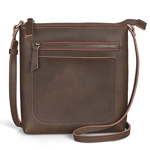 Befen Crazy Horse Leather Wristlet Clutch Wallet With Small Vintage Messenger Crossbody thumb #5