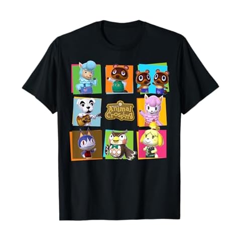 Animal Crossing Group Shot Panels T-Shirt Cover