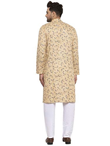 Image of KRAFT INDIA Men's Cotton Rich Stylish Ethnic Wear Kurta Pyjama