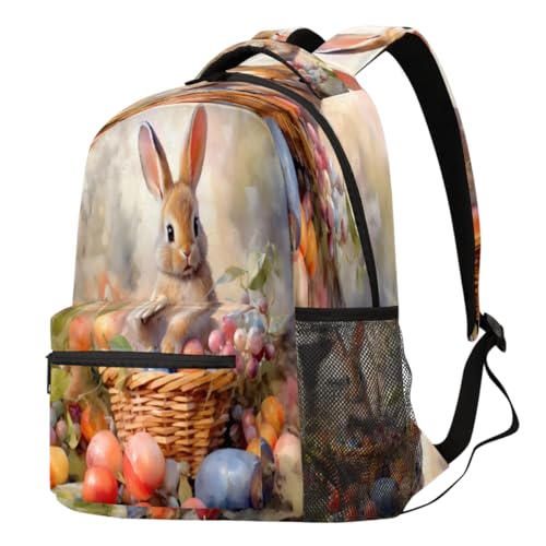 Sac à dos thème lapin de Pâques aquarelle, le cadeau scolaire idéal