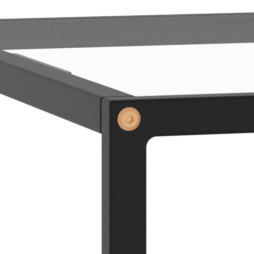 vidaXL - Couchtisch Schwarz mit Hartglas 80x80x35 cm