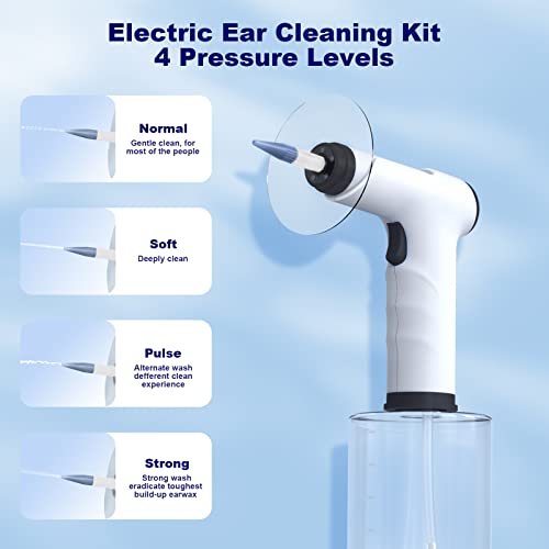 Electric Ear Wax Removal Kit With Softspray Safe And Effective Ear Cleaner With 4 Pressure Settings For Ear Wax Buildup Complete Ear Cleaning Irrigation Kit For Adults And Kids, Black #TOP2