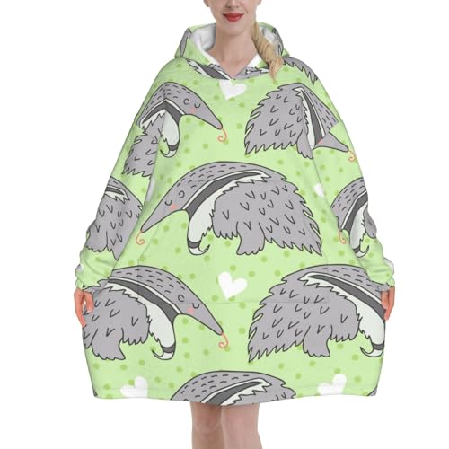 Couverture-pull surdimensionnée fourmilier pour cocooning