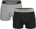 Lonsdale Herren Oxfordshire Boxer Shorts, Grey/Black, M EU