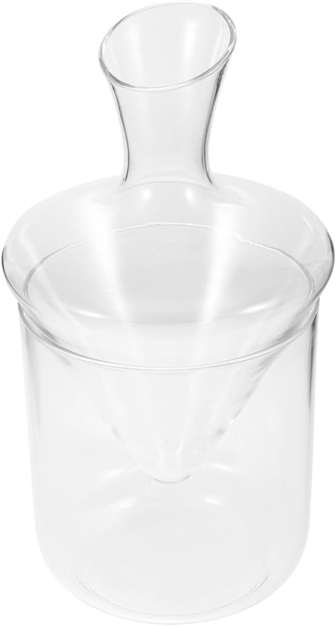Glass Oblique Wine Decanter Set with Ice Bucket, Glass