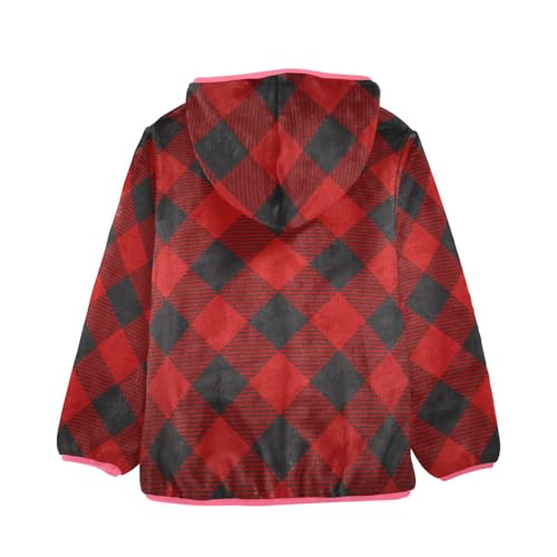 Merry Christmas Red Plaid Sherpa Fleece Girls2