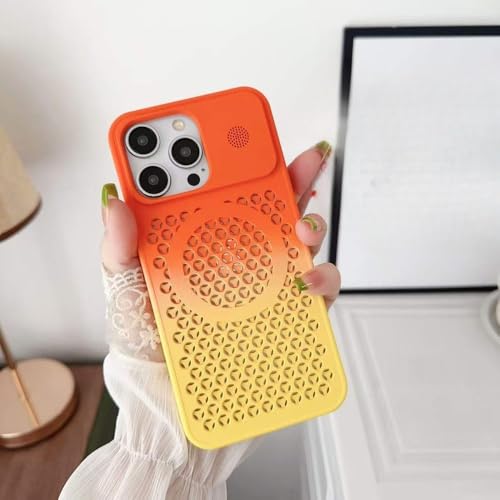 Coque magnétique d'aromathérapie dégradée iPhone 14 Plus maille respirante