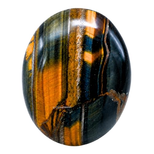 Image of Certified Multi Tiger Eye Crystal Palm Pebbles Stones for Anxiety Stress Relief Massage - AAA Grade Original Healing Gemstone Agate Palm Stone for Yoga Meditation Spiritual Reiki Feng Shui
