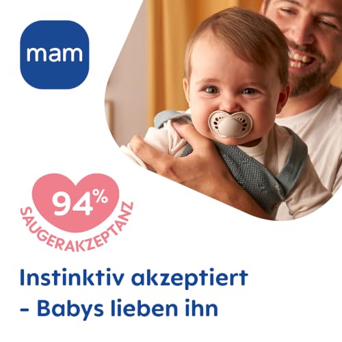 MAM Original Schnuller, 6-16 Monate, Daddy/Beige, 2 Stück – Ansicht 4